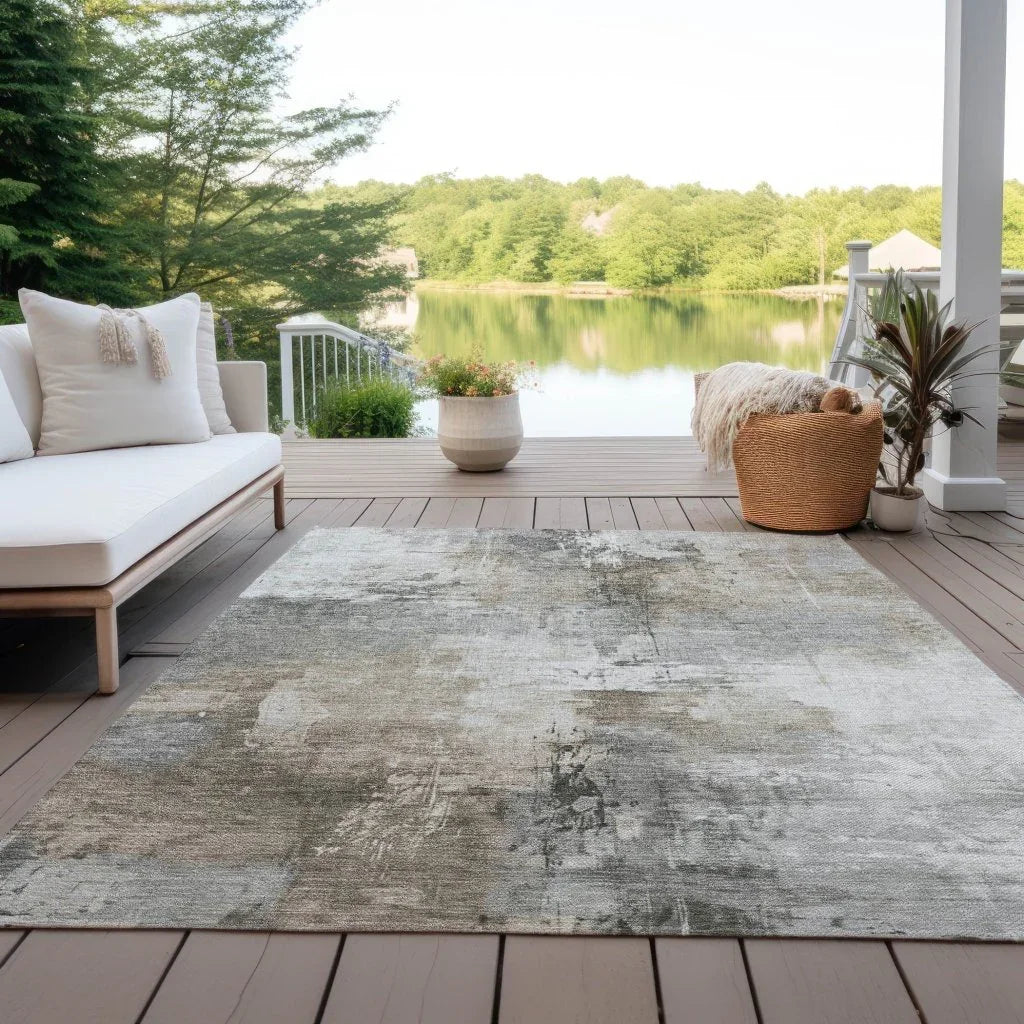 Aelon Ivory Washable Indoor - Outdoor Rug - LOOMLAN - LOOMLAN Rugs - Outdoor Rugs