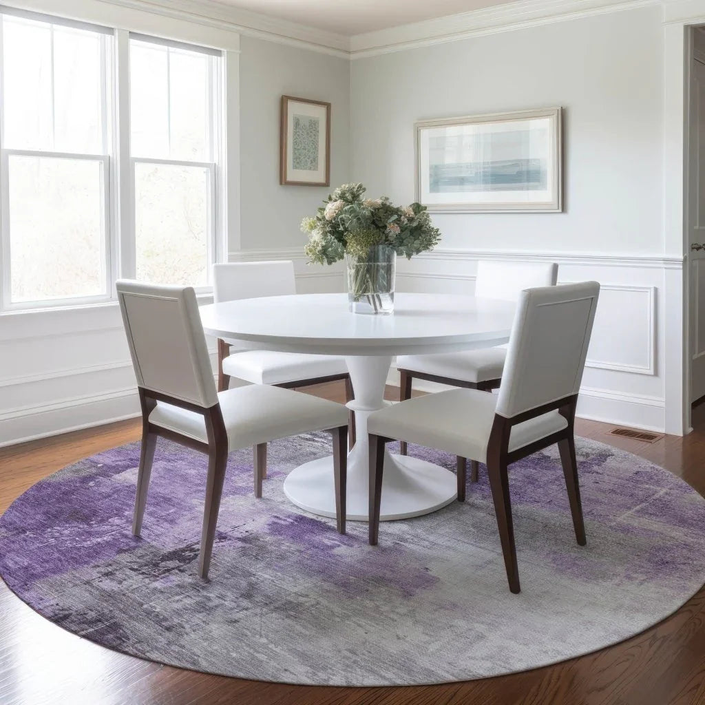 Aelon Purple Washable Indoor - Outdoor Rug - LOOMLAN - LOOMLAN Rugs - Outdoor Rugs