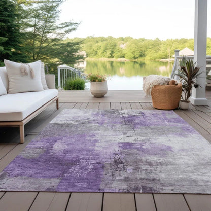 Aelon Purple Washable Indoor - Outdoor Rug - LOOMLAN - LOOMLAN Rugs - Outdoor Rugs