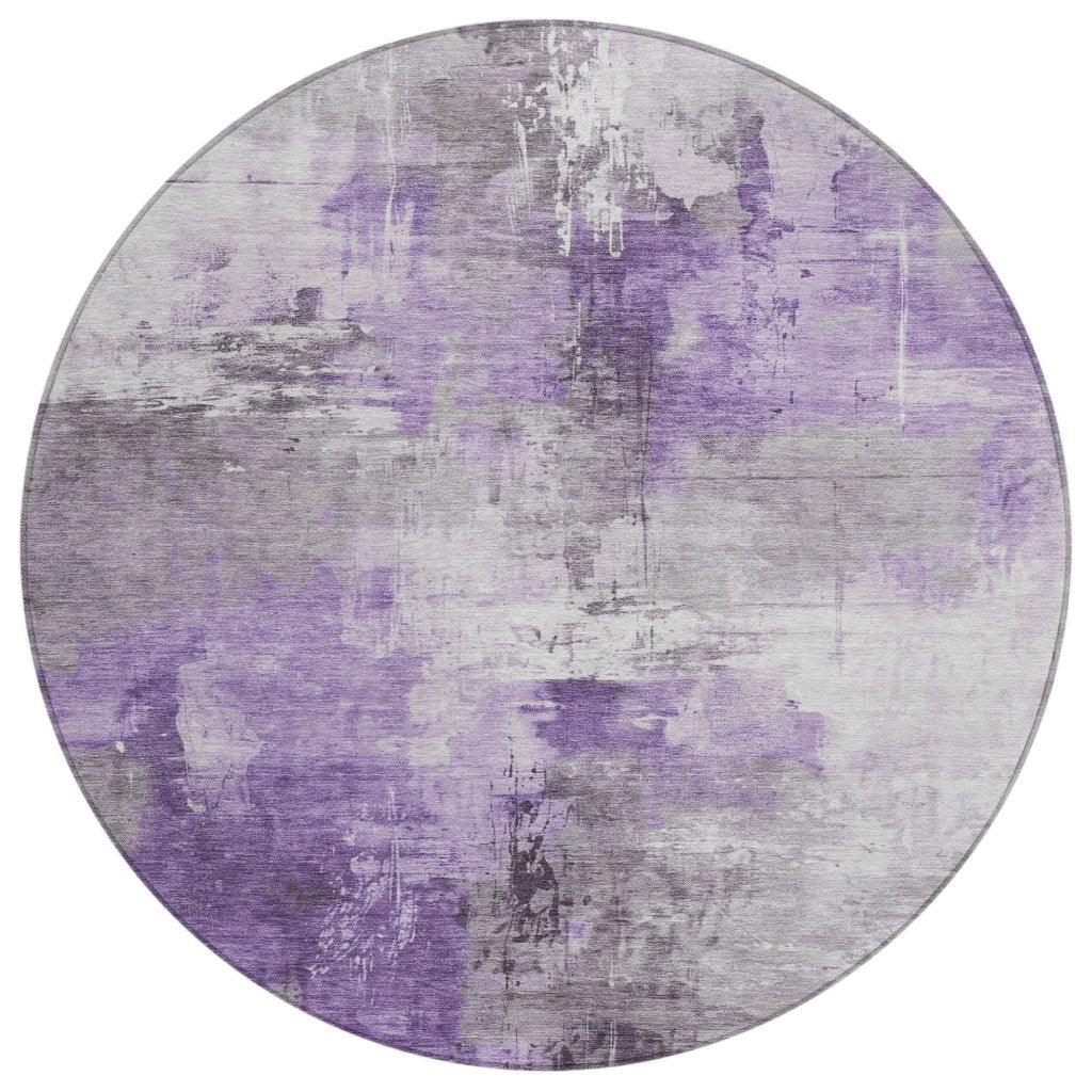 Aelon Purple Washable Indoor - Outdoor Rug - LOOMLAN - LOOMLAN Rugs - Outdoor Rugs