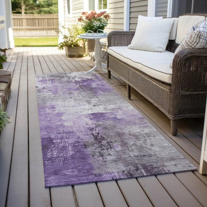 Aelon Purple Washable Indoor - Outdoor Rug - LOOMLAN - LOOMLAN Rugs - Outdoor Rugs