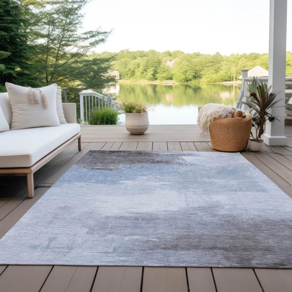 Aelora Blue Washable Indoor - Outdoor Rug - LOOMLAN - LOOMLAN Rugs - Outdoor Rugs