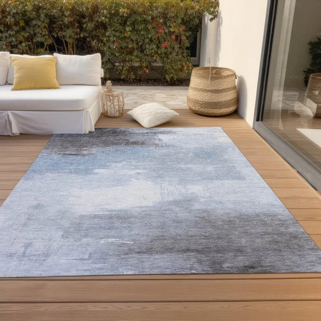 Aelora Blue Washable Indoor - Outdoor Rug - LOOMLAN - LOOMLAN Rugs - Outdoor Rugs