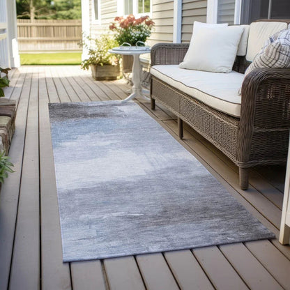 Aelora Blue Washable Indoor - Outdoor Rug - LOOMLAN - LOOMLAN Rugs - Outdoor Rugs