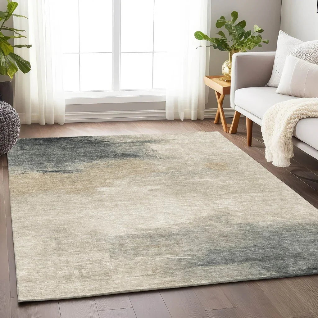 Aelora Brown Washable Indoor - Outdoor Rug - LOOMLAN - LOOMLAN Rugs - Outdoor Rugs