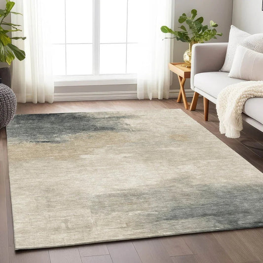 Aelora Brown Washable Indoor - Outdoor Rug - LOOMLAN - LOOMLAN Rugs - Outdoor Rugs