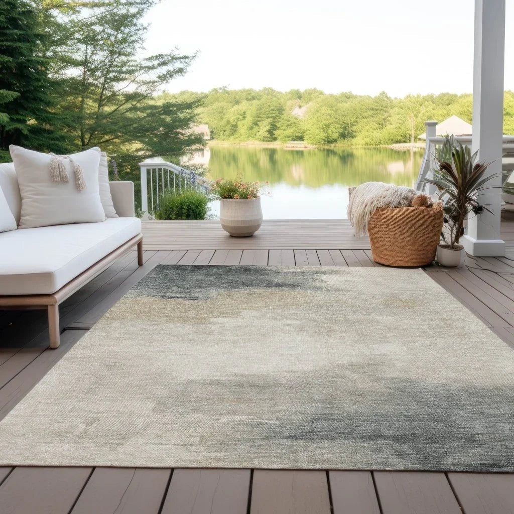 Aelora Brown Washable Indoor - Outdoor Rug - LOOMLAN - LOOMLAN Rugs - Outdoor Rugs