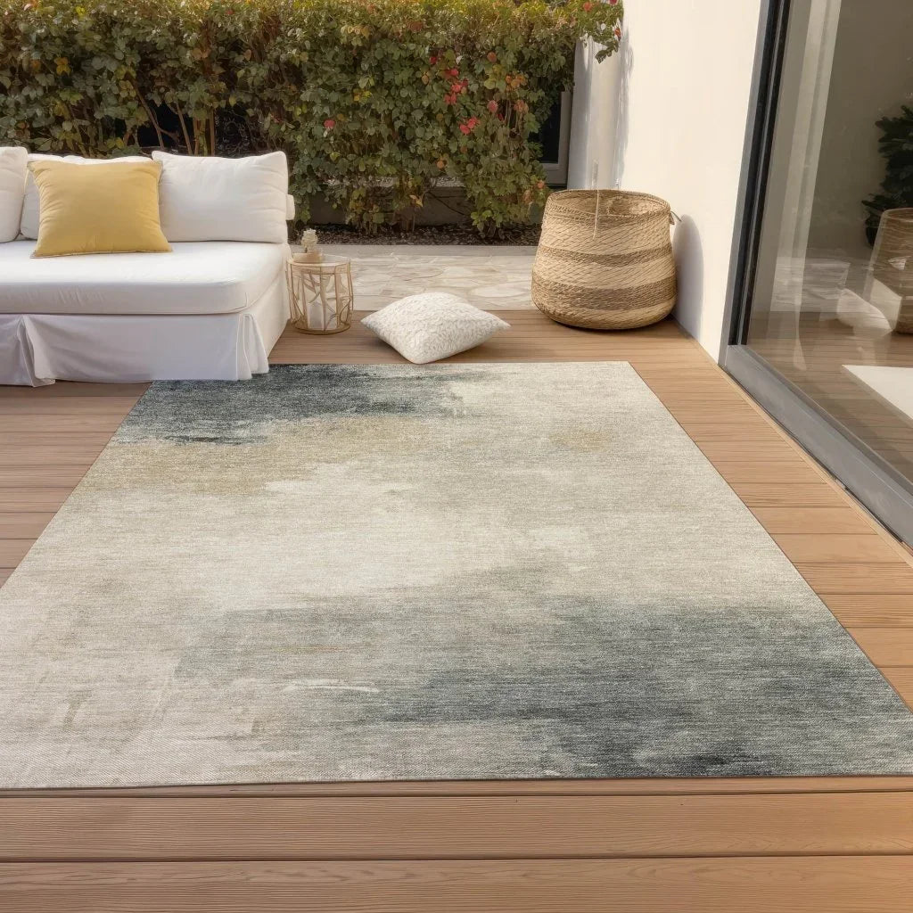 Aelora Brown Washable Indoor - Outdoor Rug - LOOMLAN - LOOMLAN Rugs - Outdoor Rugs