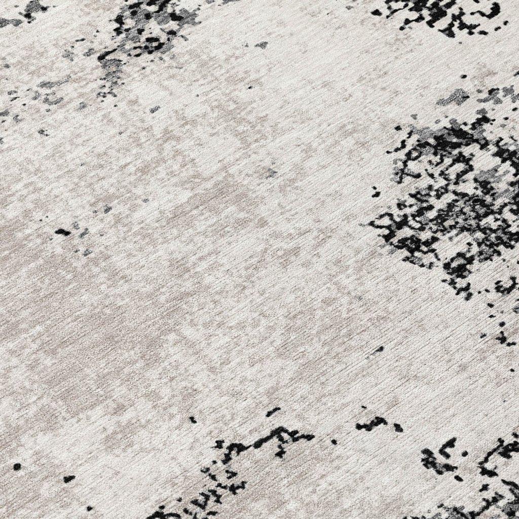 Aera Black Washable Indoor-Outdoor Rug-Outdoor Rugs-LOOMLAN Rugs-LOOMLAN