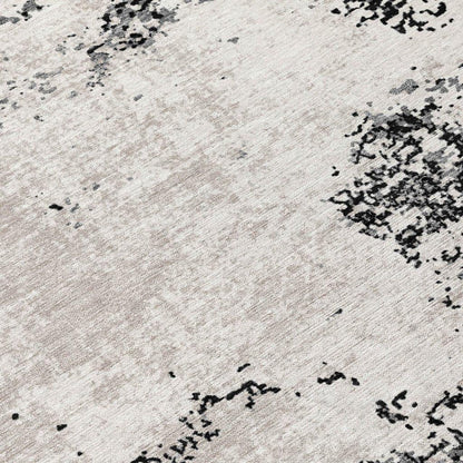 Aera Black Washable Indoor-Outdoor Rug-Outdoor Rugs-LOOMLAN Rugs-LOOMLAN