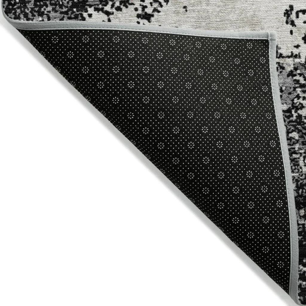 Aera Black Washable Indoor-Outdoor Rug-Outdoor Rugs-LOOMLAN Rugs-LOOMLAN