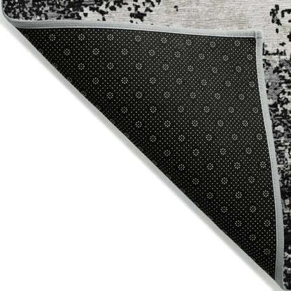 Aera Black Washable Indoor-Outdoor Rug-Outdoor Rugs-LOOMLAN Rugs-LOOMLAN