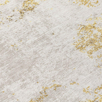 Aera Gold Washable Indoor-Outdoor Rug-Outdoor Rugs-LOOMLAN Rugs-LOOMLAN