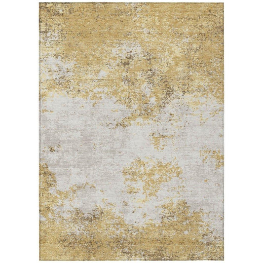 Aera Gold Washable Indoor-Outdoor Rug-Outdoor Rugs-LOOMLAN Rugs-2'6" x 3'10"-LOOMLAN