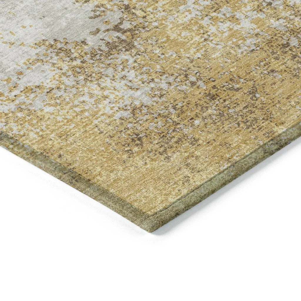 Aera Gold Washable Indoor-Outdoor Rug-Outdoor Rugs-LOOMLAN Rugs-LOOMLAN