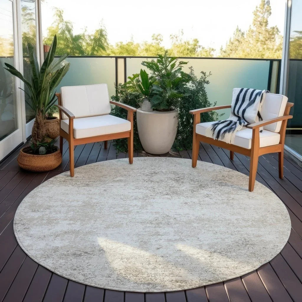 Aera Ivory Washable Indoor-Outdoor Rug-Outdoor Rugs-LOOMLAN Rugs-LOOMLAN