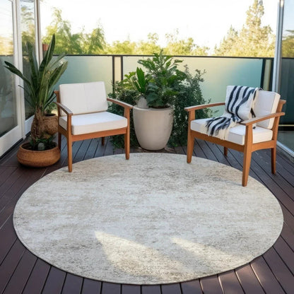 Aera Ivory Washable Indoor-Outdoor Rug-Outdoor Rugs-LOOMLAN Rugs-LOOMLAN