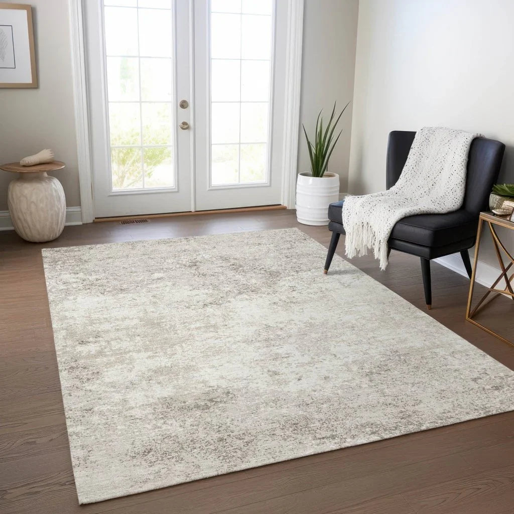 Aera Ivory Washable Indoor-Outdoor Rug-Outdoor Rugs-LOOMLAN Rugs-LOOMLAN