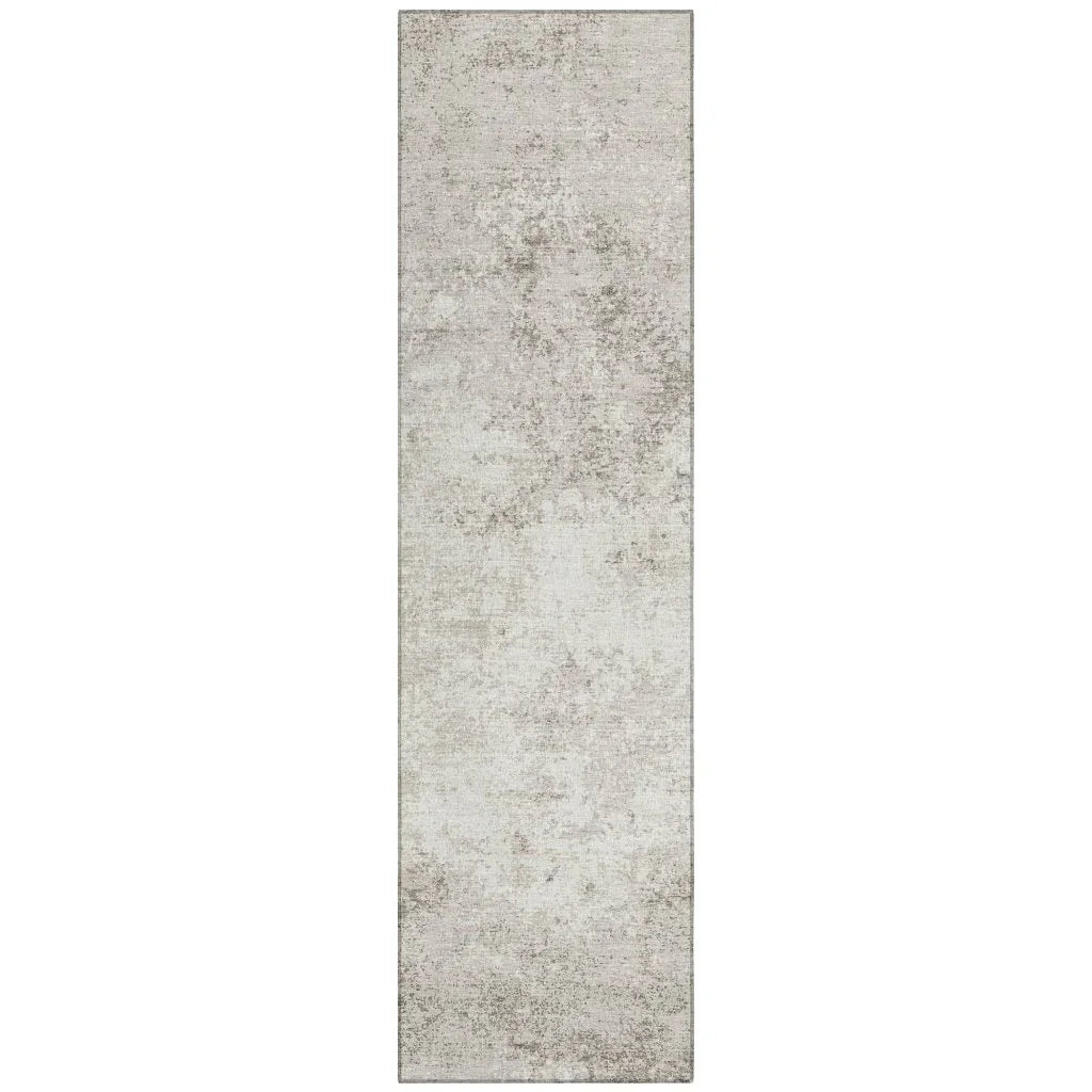 Aera Ivory Washable Indoor-Outdoor Rug-Outdoor Rugs-LOOMLAN Rugs-2'3" x 7'6"-LOOMLAN
