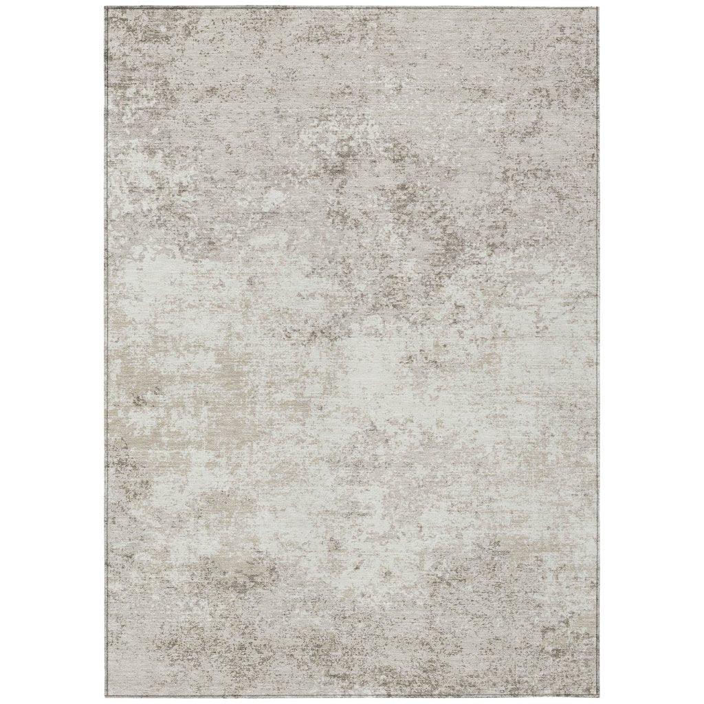 Aera Ivory Washable Indoor-Outdoor Rug-Outdoor Rugs-LOOMLAN Rugs-2'6" x 3'10"-LOOMLAN