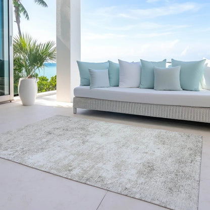 Aera Ivory Washable Indoor-Outdoor Rug-Outdoor Rugs-LOOMLAN Rugs-LOOMLAN