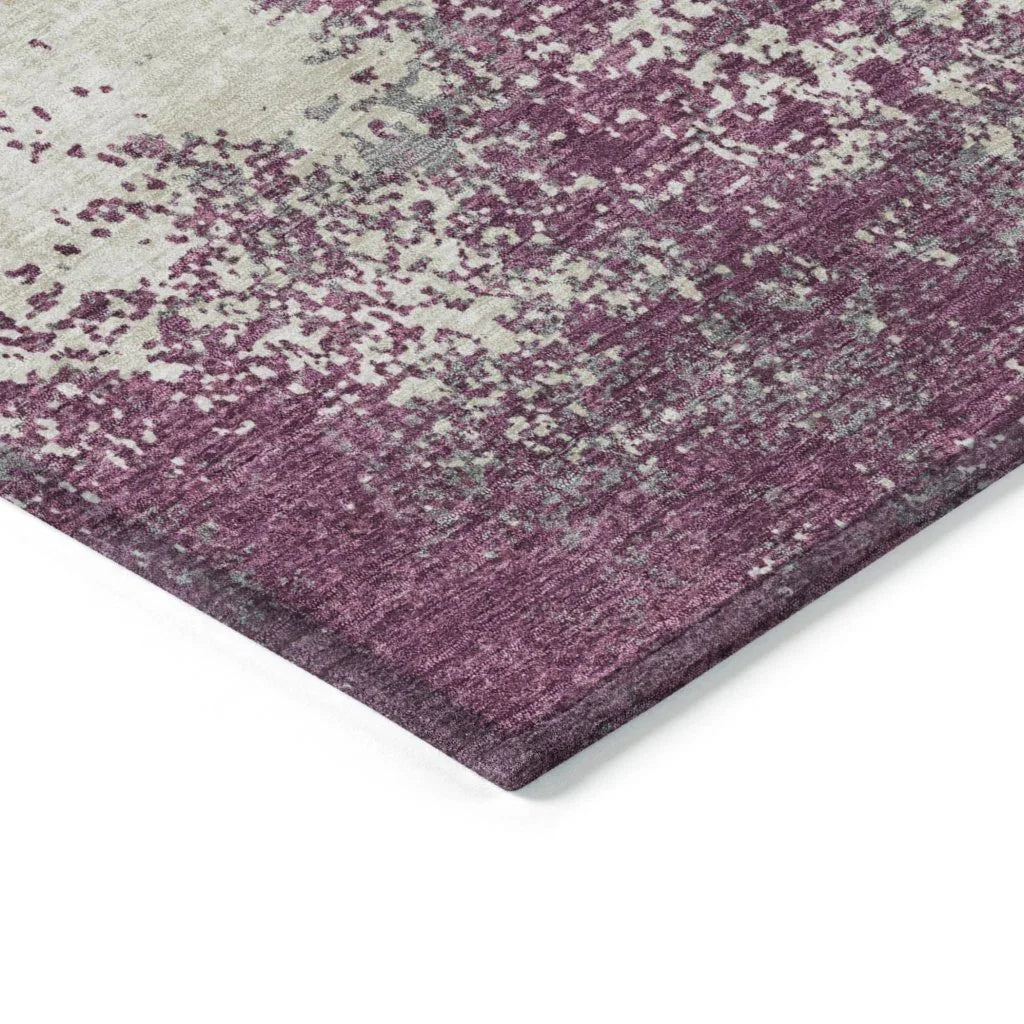 Aera Purple Washable Indoor-Outdoor Rug-Outdoor Rugs-LOOMLAN Rugs-LOOMLAN