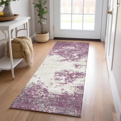 Aera Purple Washable Indoor-Outdoor Rug-Outdoor Rugs-LOOMLAN Rugs-LOOMLAN