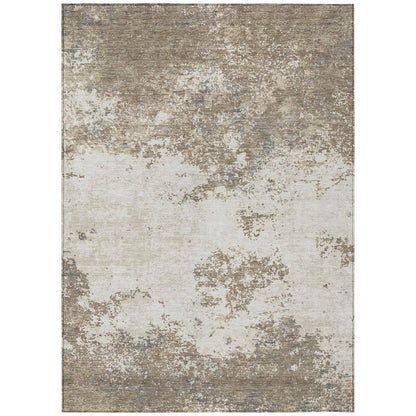 Aera Taupe Washable Indoor-Outdoor Rug-Outdoor Rugs-LOOMLAN Rugs-2'6" x 3'10"-LOOMLAN