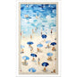Aerial Beach Wood Blue Framed Wall Art