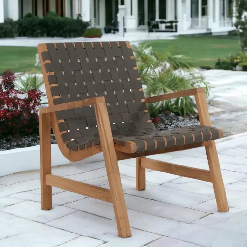 Aero Teak Outdoor Woven Chat Armchair-Outdoor Accent Chairs-HiTeak-LOOMLAN