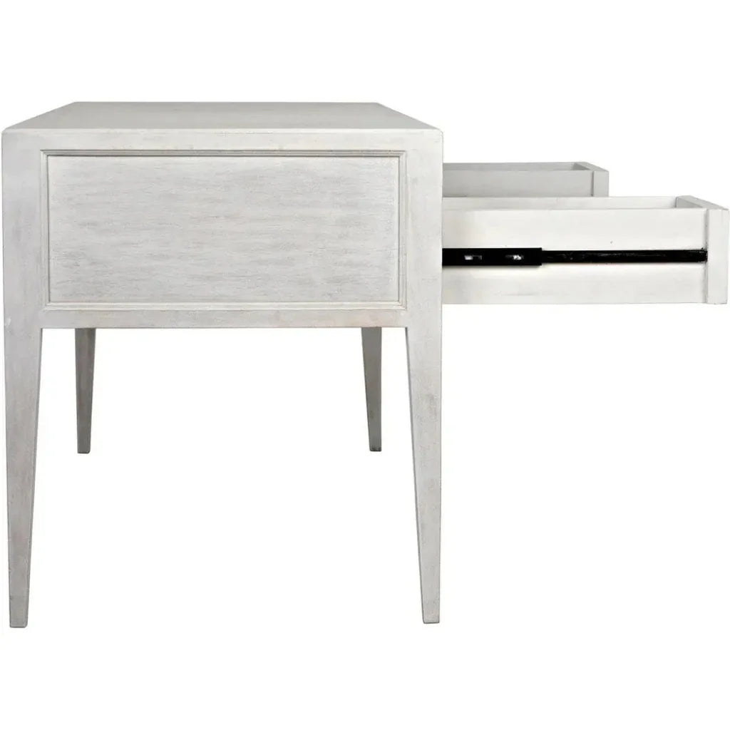 Africa With Drawers Wooden Desk-Home Office Desks-Noir-LOOMLAN