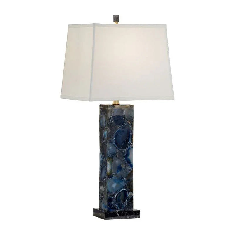 Agate Blue Square Modern Design Vase Table Lamp - LOOMLAN - Chelsea House - Table Lamps