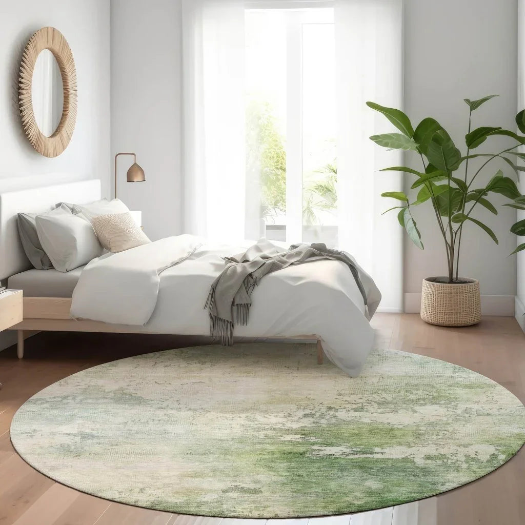 Agatha Green Washable Indoor - Outdoor Rug - LOOMLAN - LOOMLAN Rugs - Outdoor Rugs