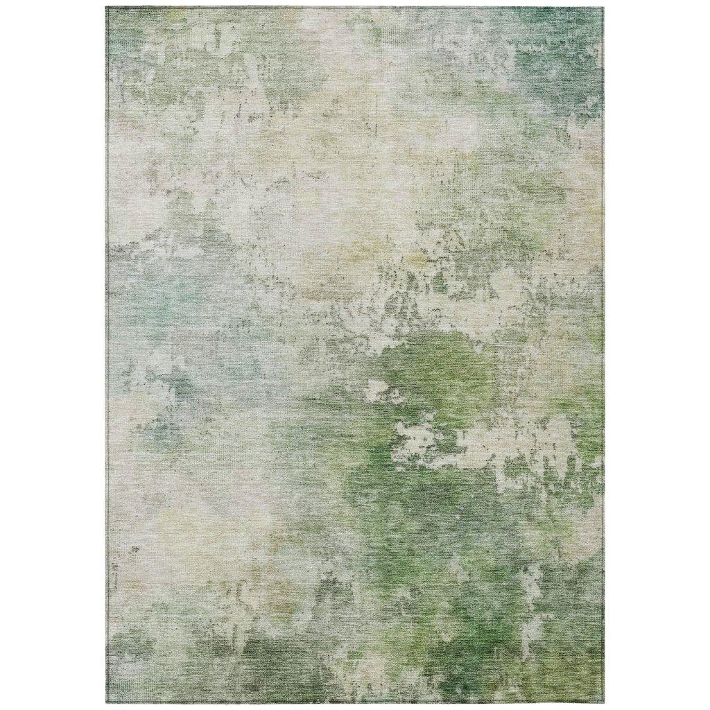 Agatha Green Washable Indoor - Outdoor Rug - LOOMLAN - LOOMLAN Rugs - Outdoor Rugs