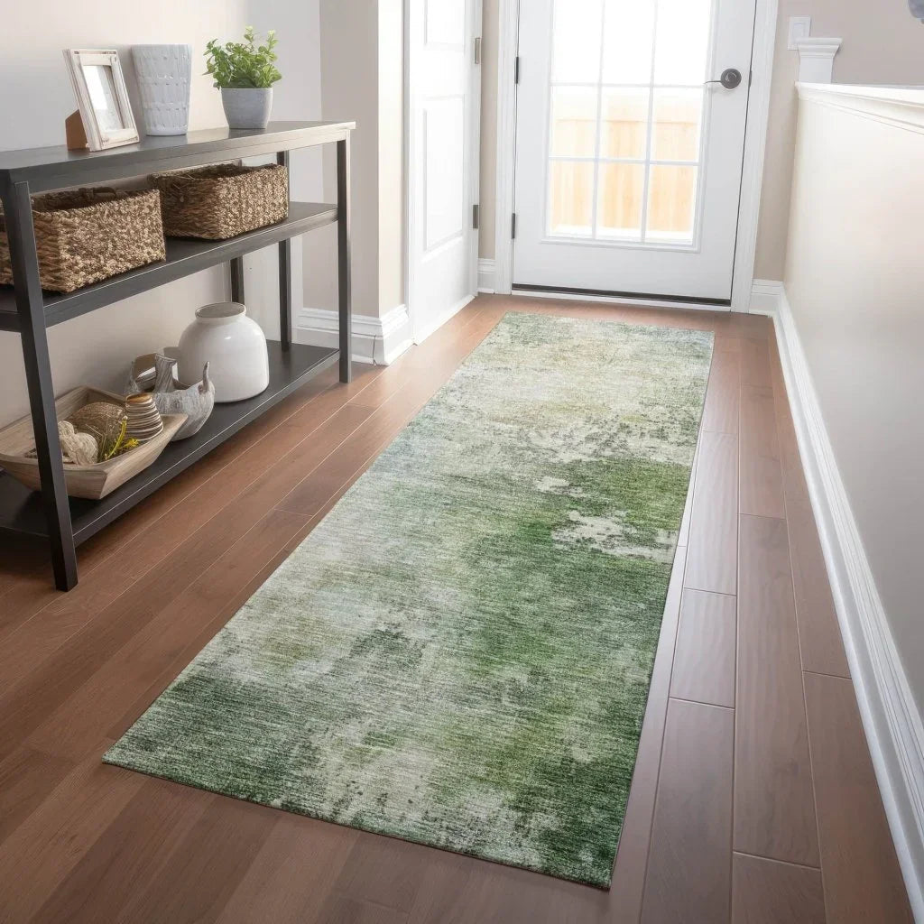 Agatha Green Washable Indoor - Outdoor Rug - LOOMLAN - LOOMLAN Rugs - Outdoor Rugs