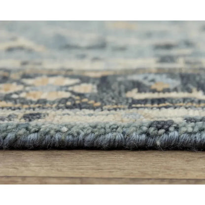 Agay Medallion Dark Blue Large Area Rugs - LOOMLAN - LOOMLAN - Area Rugs