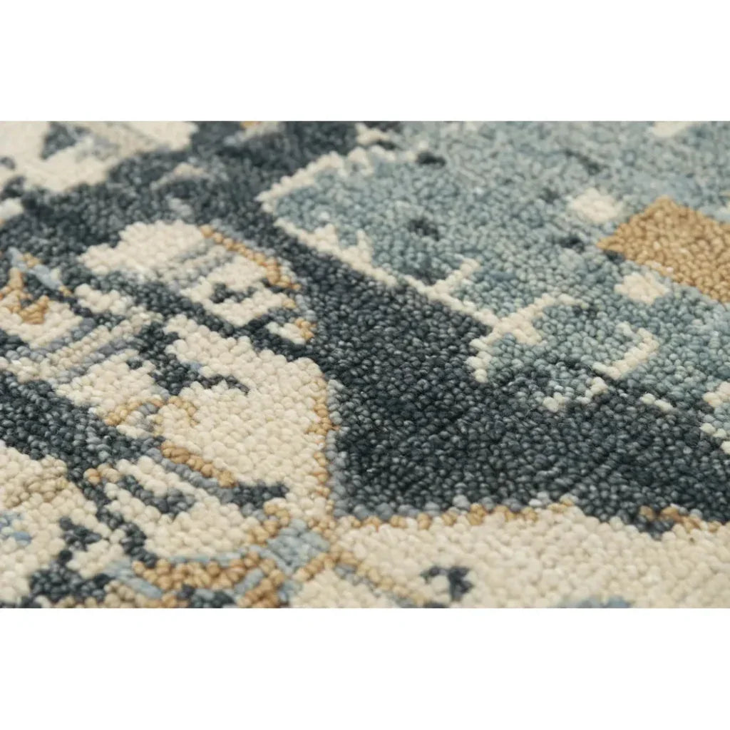 Agay Medallion Dark Blue Large Area Rugs - LOOMLAN - LOOMLAN - Area Rugs