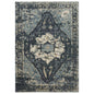 Agay Medallion Dark Blue Large Area Rugs - LOOMLAN - LOOMLAN - Area Rugs
