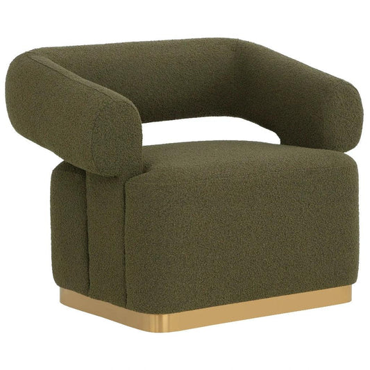 Aggie Performance Fabric Swivel Lounge Chair-Lounge Chairs-SUNPAN-Copenhagen Olive-LOOMLAN