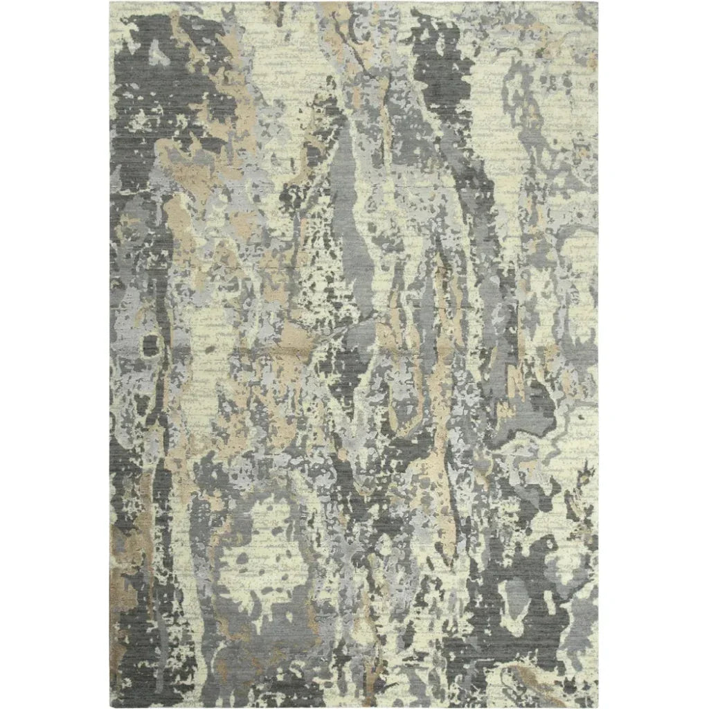 Agra Abstract Beige Large Area Rugs For Living Room - LOOMLAN - LOOMLAN - Area Rugs
