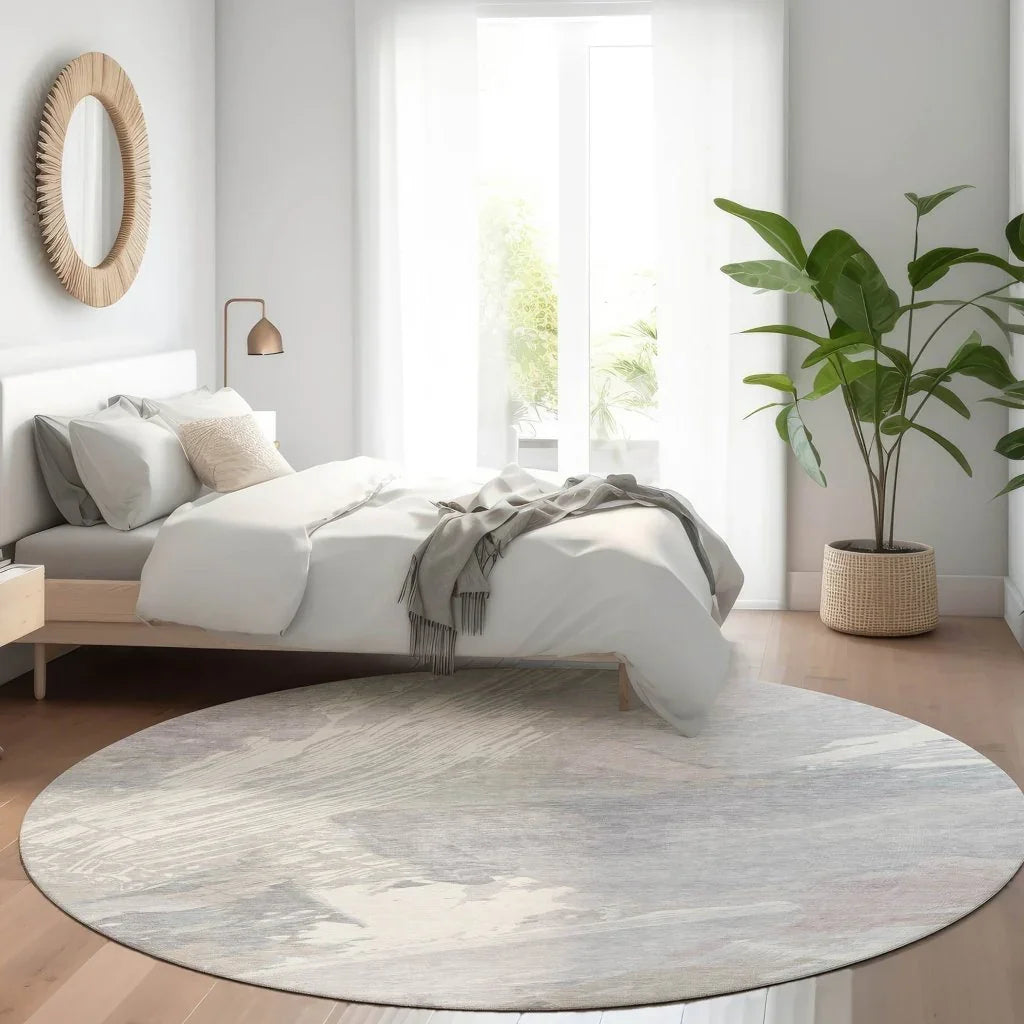 Ahmira Ivory Washable Indoor - Outdoor Rug - LOOMLAN - LOOMLAN Rugs - Outdoor Rugs