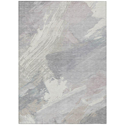 Ahmira Ivory Washable Indoor - Outdoor Rug - LOOMLAN - LOOMLAN Rugs - Outdoor Rugs