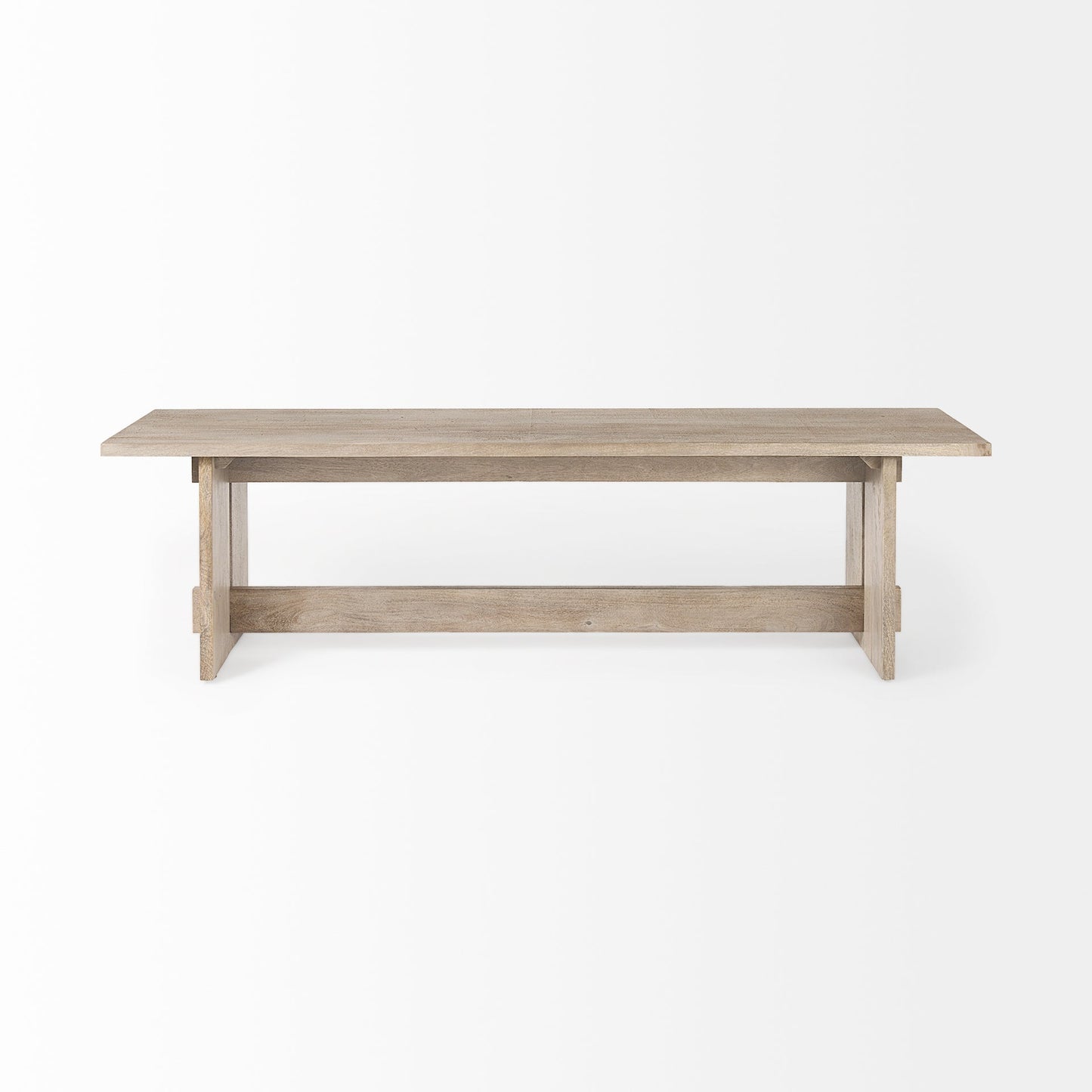 Aida Light Brown Wooden Dining Bench
