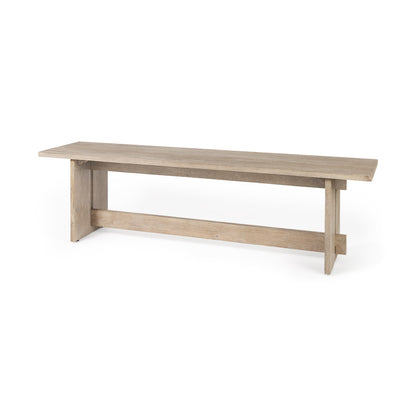 Aida Light Brown Wooden Dining Bench