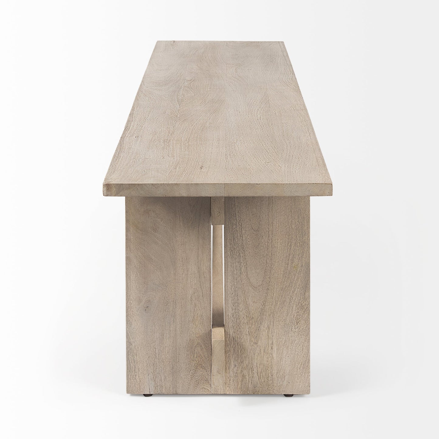 Aida Light Brown Wooden Dining Bench