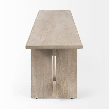 Aida Light Brown Wooden Dining Bench