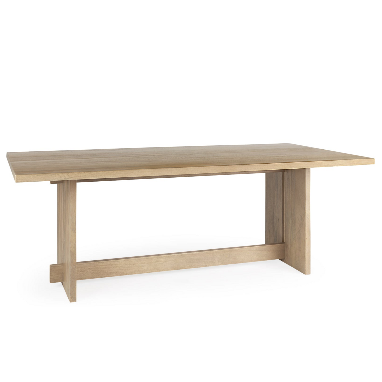 Aida Wooden Rectangular Dining Table-Dining Tables-Mercana-Light Brown-LOOMLAN