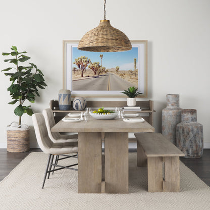Aida Wooden Rectangular Dining Table-Dining Tables-Mercana-LOOMLAN