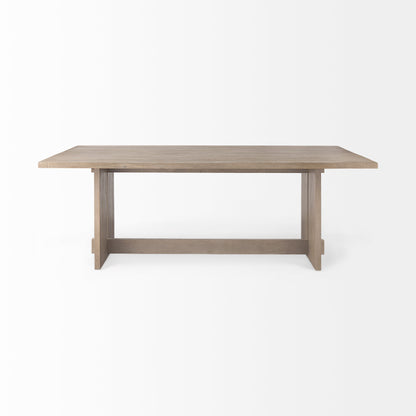 Aida Wooden Rectangular Dining Table-Dining Tables-Mercana-LOOMLAN