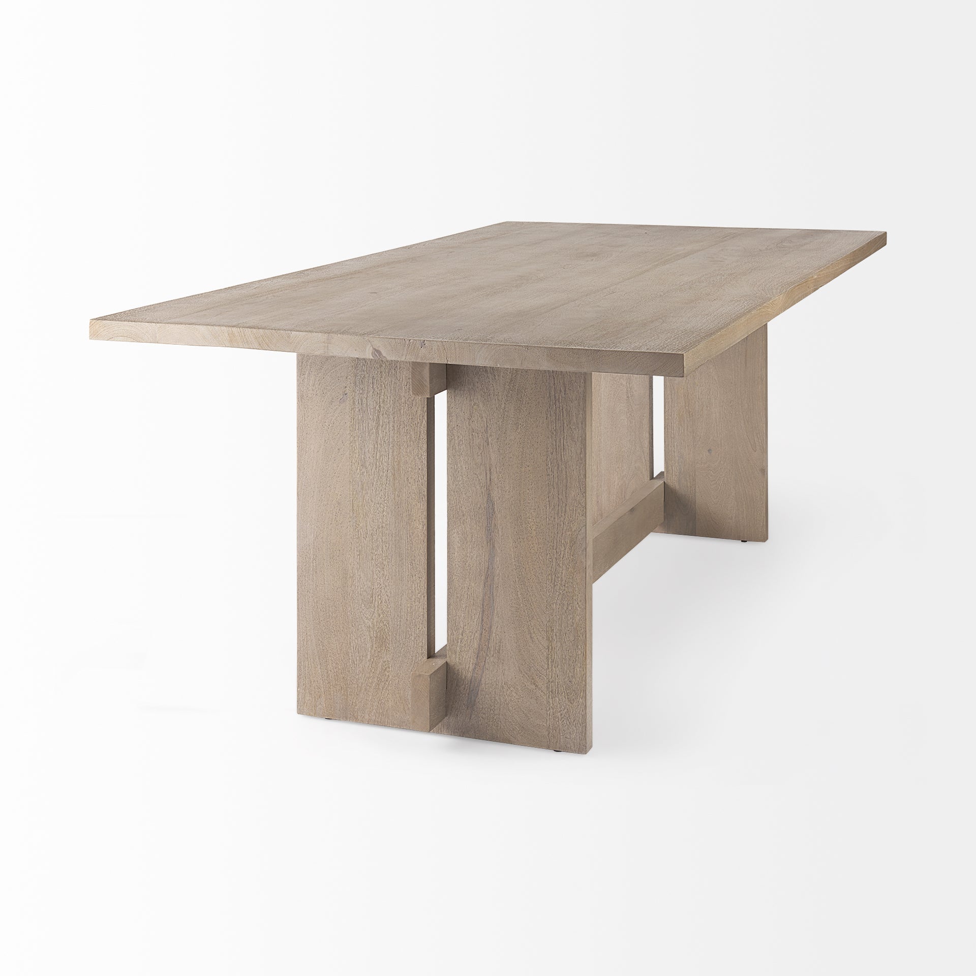 Aida Wooden Rectangular Dining Table-Dining Tables-Mercana-LOOMLAN